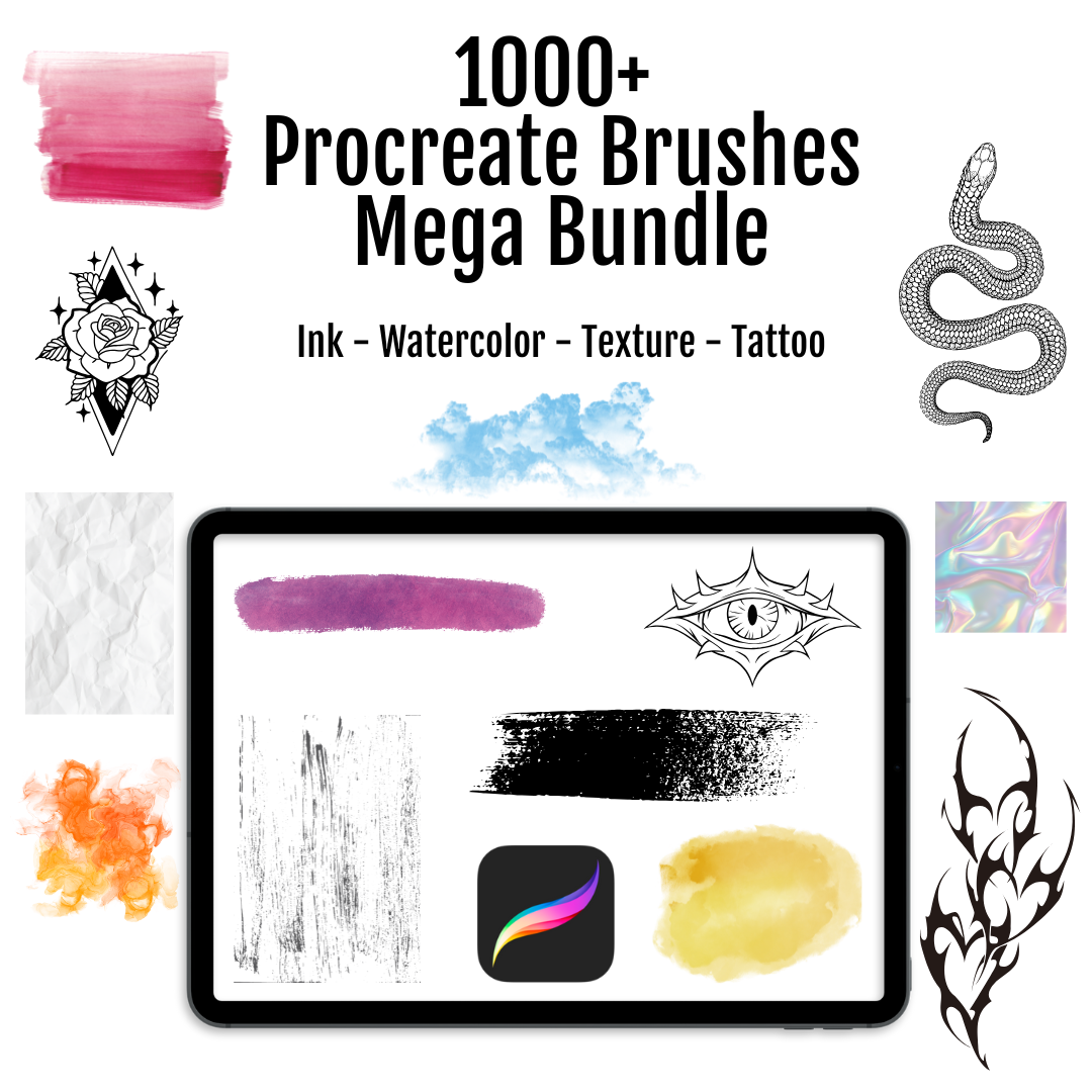 1000+  Procreate Brushes Mega Bundle